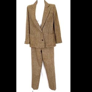 Vintage 70s? Blassport Wool Tweed Jacket Pantsuit Size 6